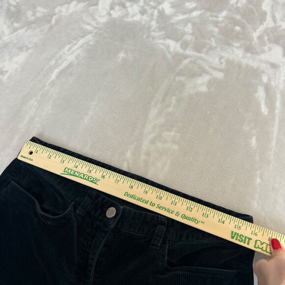 Brooks Brothers Pants Womens 12 Black Corduroy Straight Leg Mid Rise Work Career - Picture 8 of 12